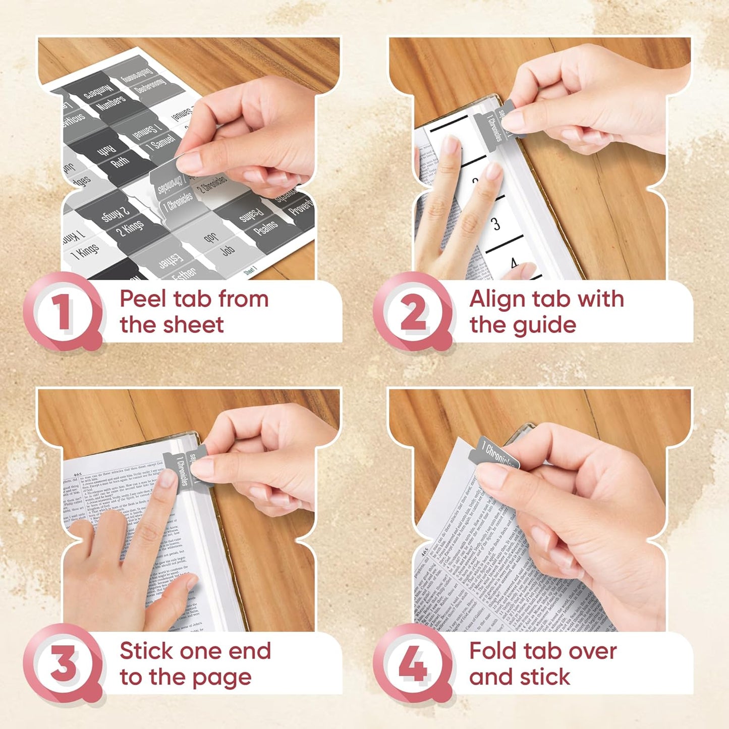 Tab & Verse – Gray Solid Color Bible Tabs