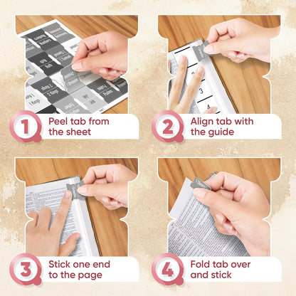 Tab & Verse – Gray Solid Color Bible Tabs