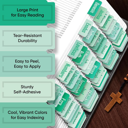 Tab & Verse – Jade Solid Color Bible Tabs