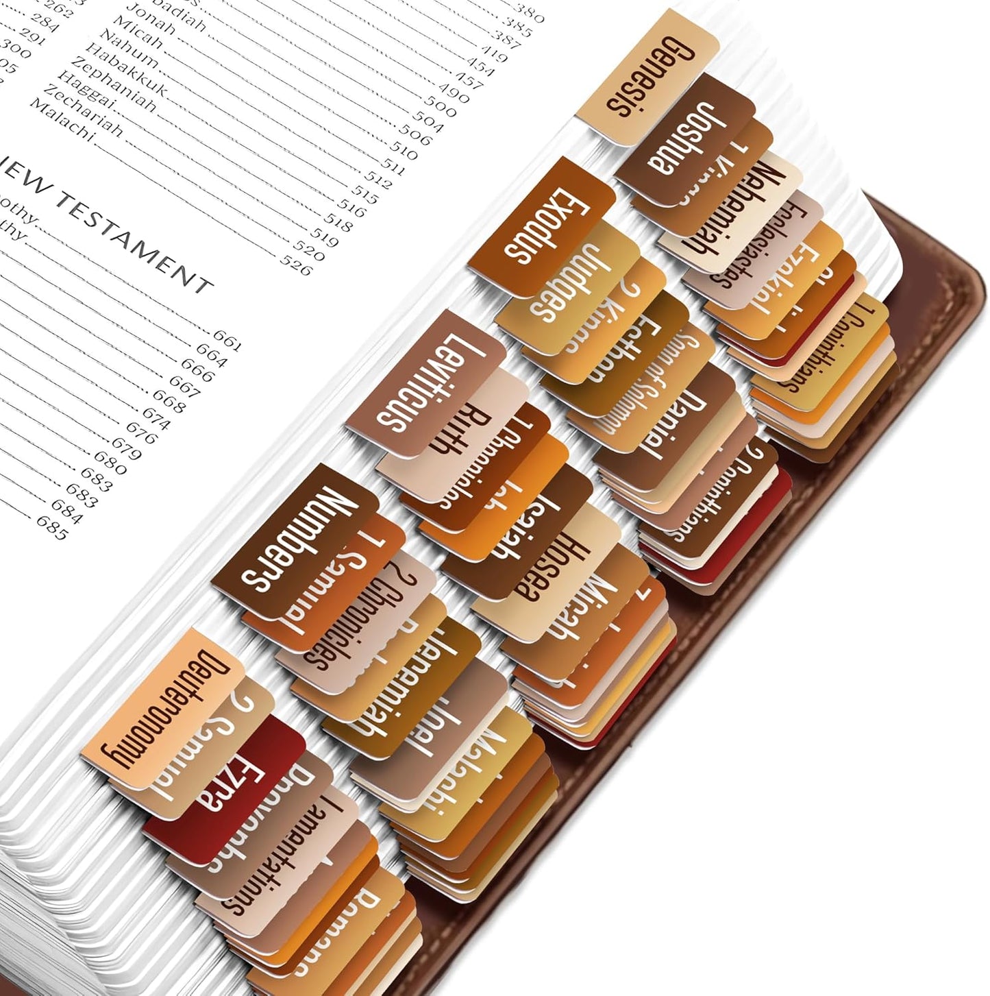 Tab & Verse – Coffee Solid Color Bible Tabs