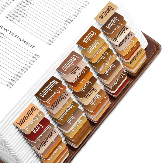 Tab & Verse – Coffee Solid Color Bible Tabs
