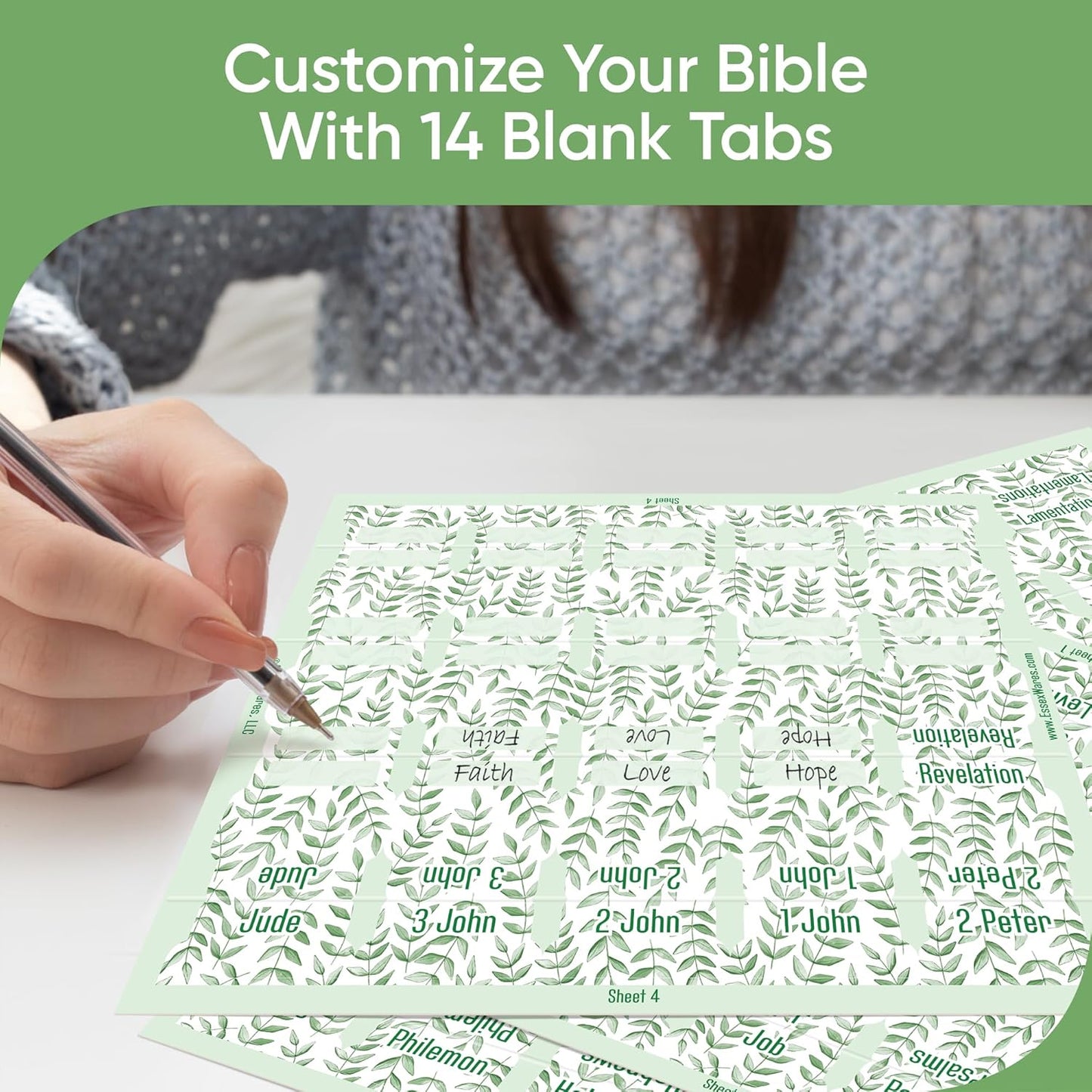 Tab & Verse – Light Green Branches Bible Tabs
