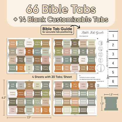Tab & Verse – Earthy Solid Color Bible Tabs
