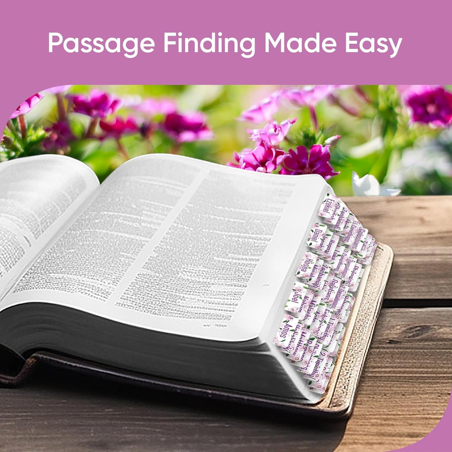 Tab & Verse – Pink Easter Lilies Flower Bible Tabs