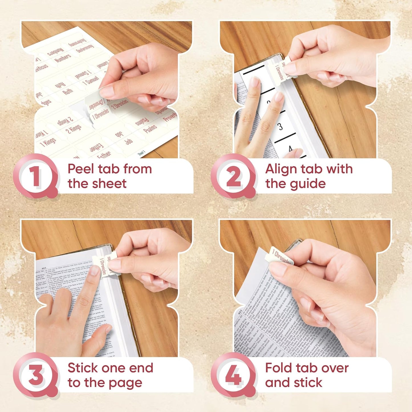 Tab & Verse – Ivory Solid Color Bible Tabs