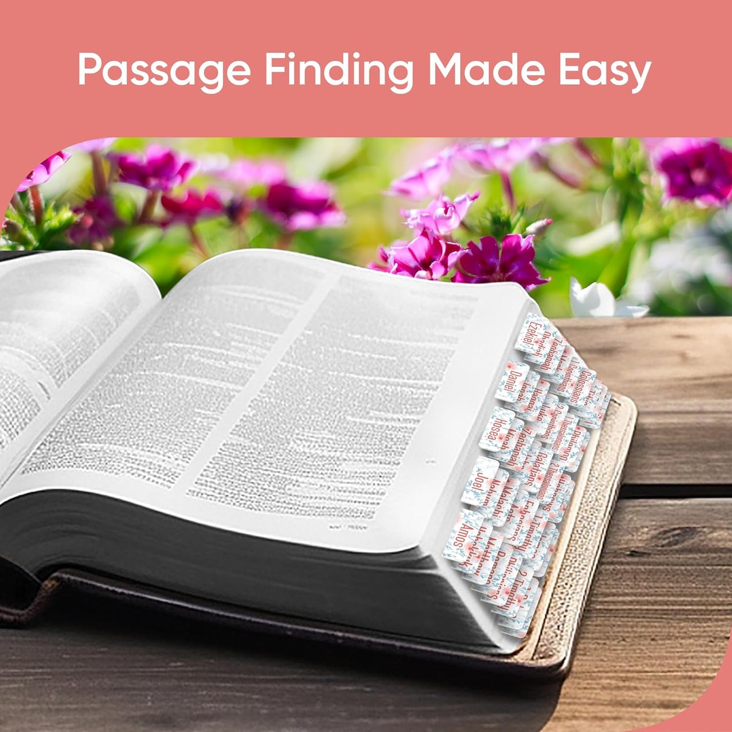 Tab & Verse – Rosy Pink Flowers Bible Tabs