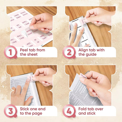 Tab & Verse – Pink Solid Color Bible Tabs