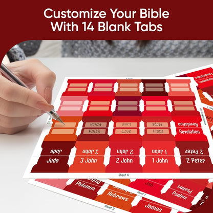 Tab & Verse – Red Solid Color Bible Tabs