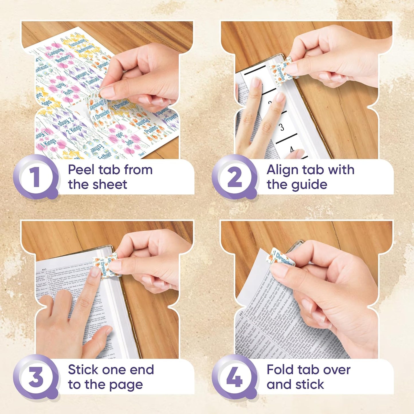 Tab & Verse – Pastel Petals Flower Bible Tabs