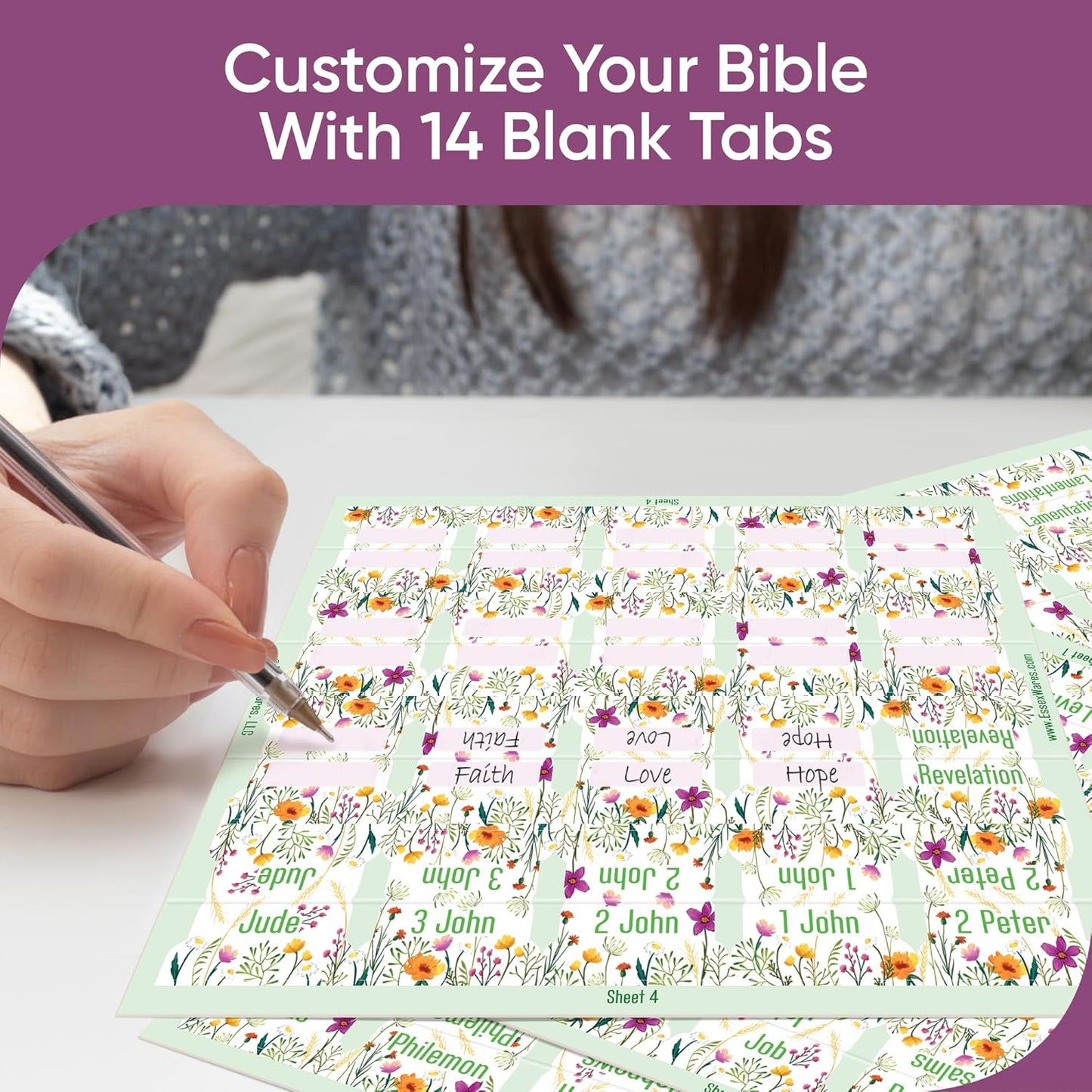 Tab & Verse – Vibrant Wildflowers Flower Bible Tabs
