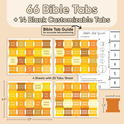 Tab & Verse – Honey Solid Color Bible Tabs