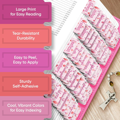 Tab & Verse – Candy Pink Leaves Bible Tabs