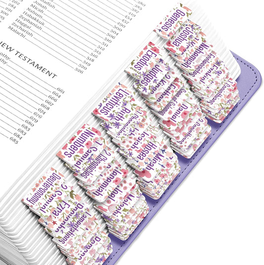 Tab & Verse – Pink & Purple Flowers Bible Tabs