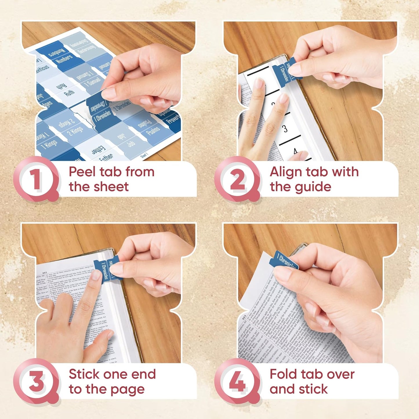 Tab & Verse – Blue Solid Color Bible Tabs