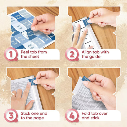 Tab & Verse – Blue Solid Color Bible Tabs