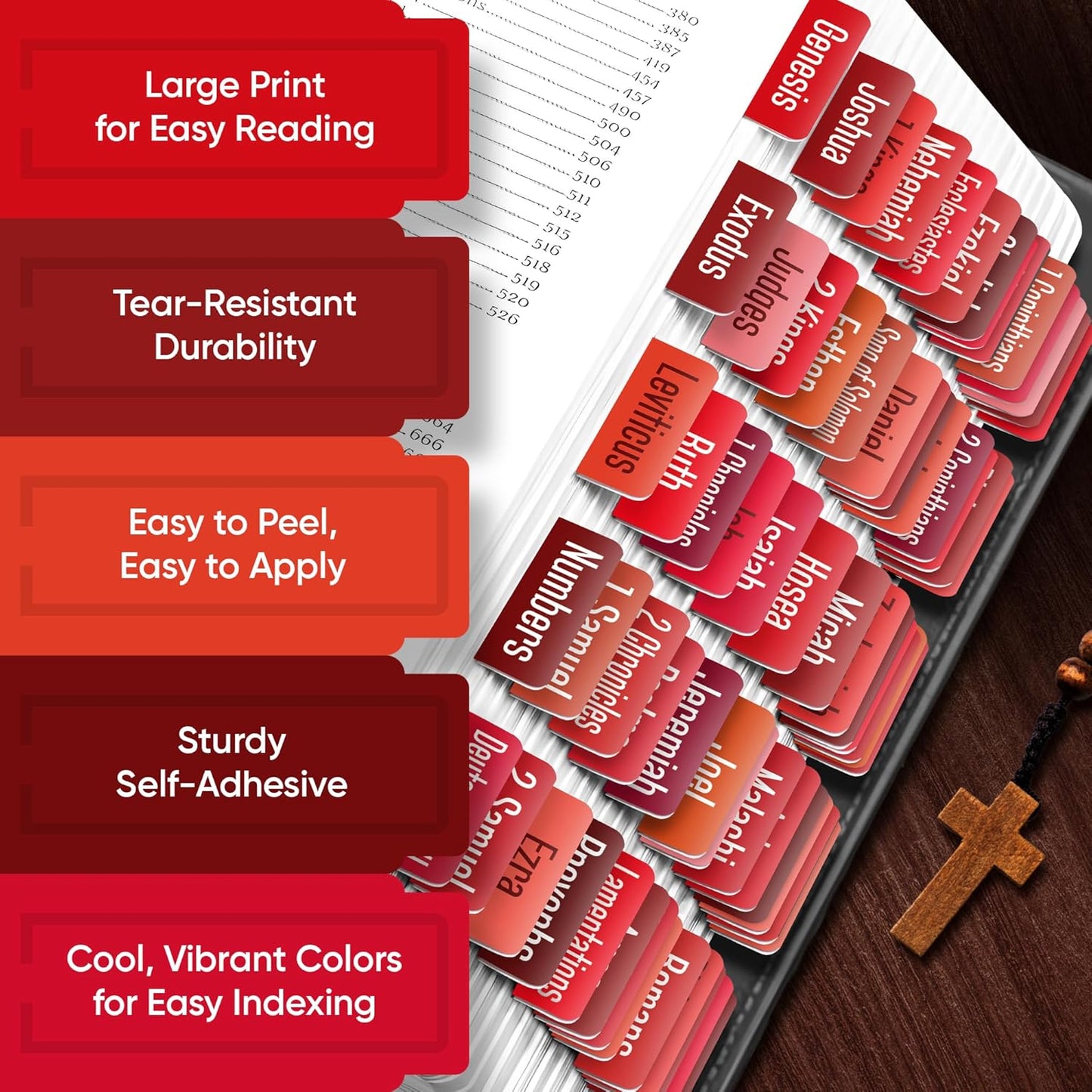 Tab & Verse – Red Solid Color Bible Tabs