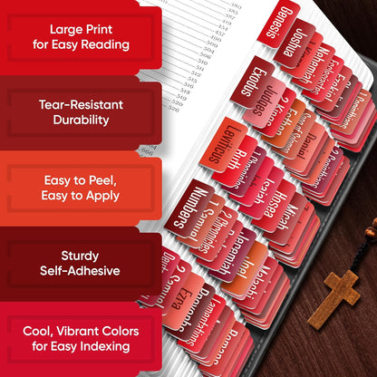 Tab & Verse – Red Solid Color Bible Tabs