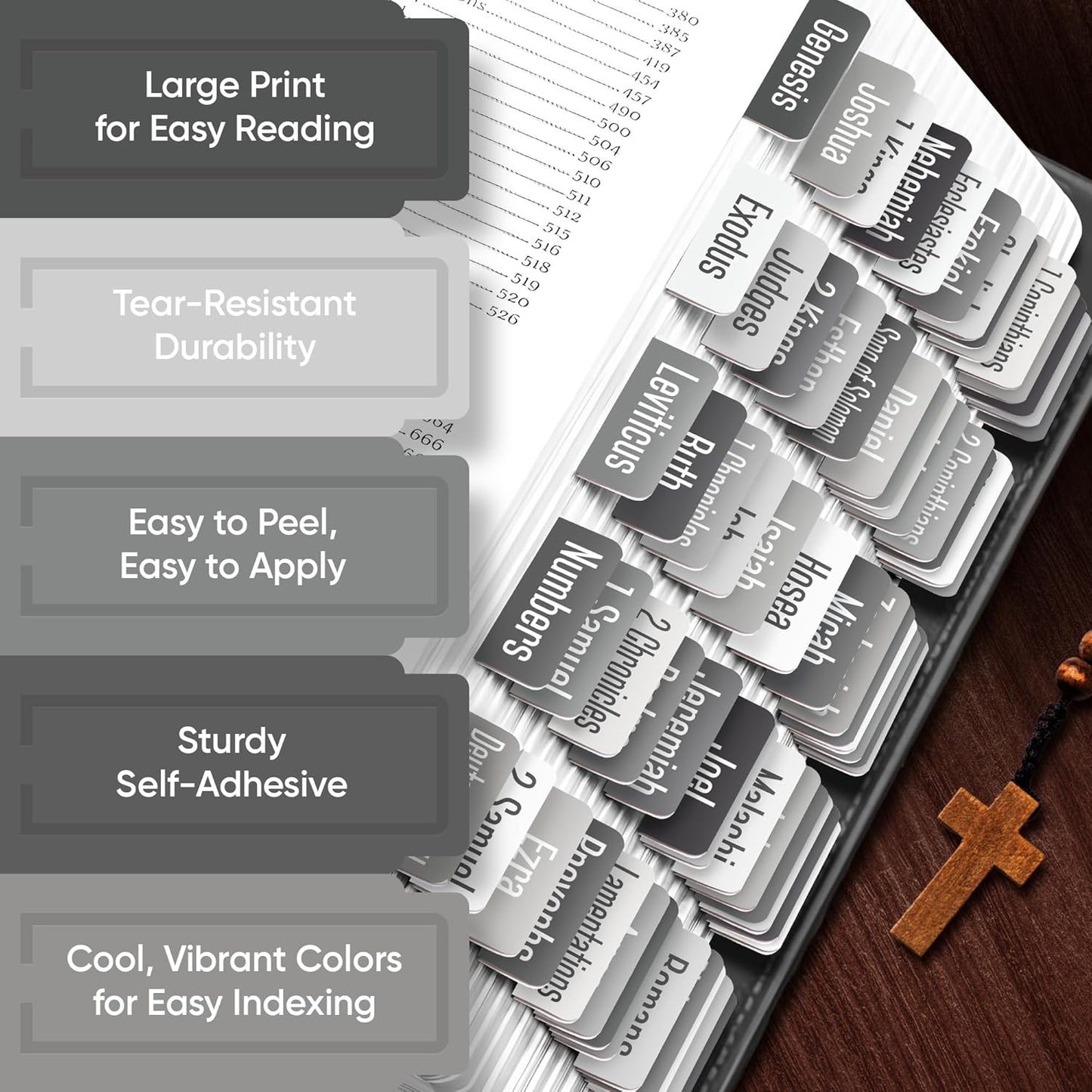 Tab & Verse – Gray Solid Color Bible Tabs