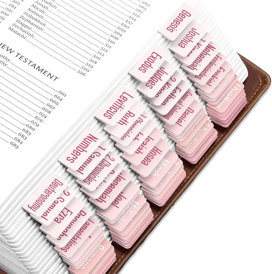 Tab & Verse – Pink Solid Color Bible Tabs