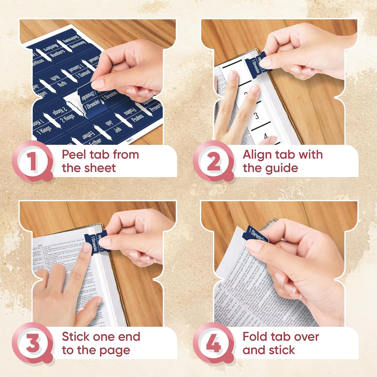 Tab & Verse – Navy Blue Solid Color Bible Tabs