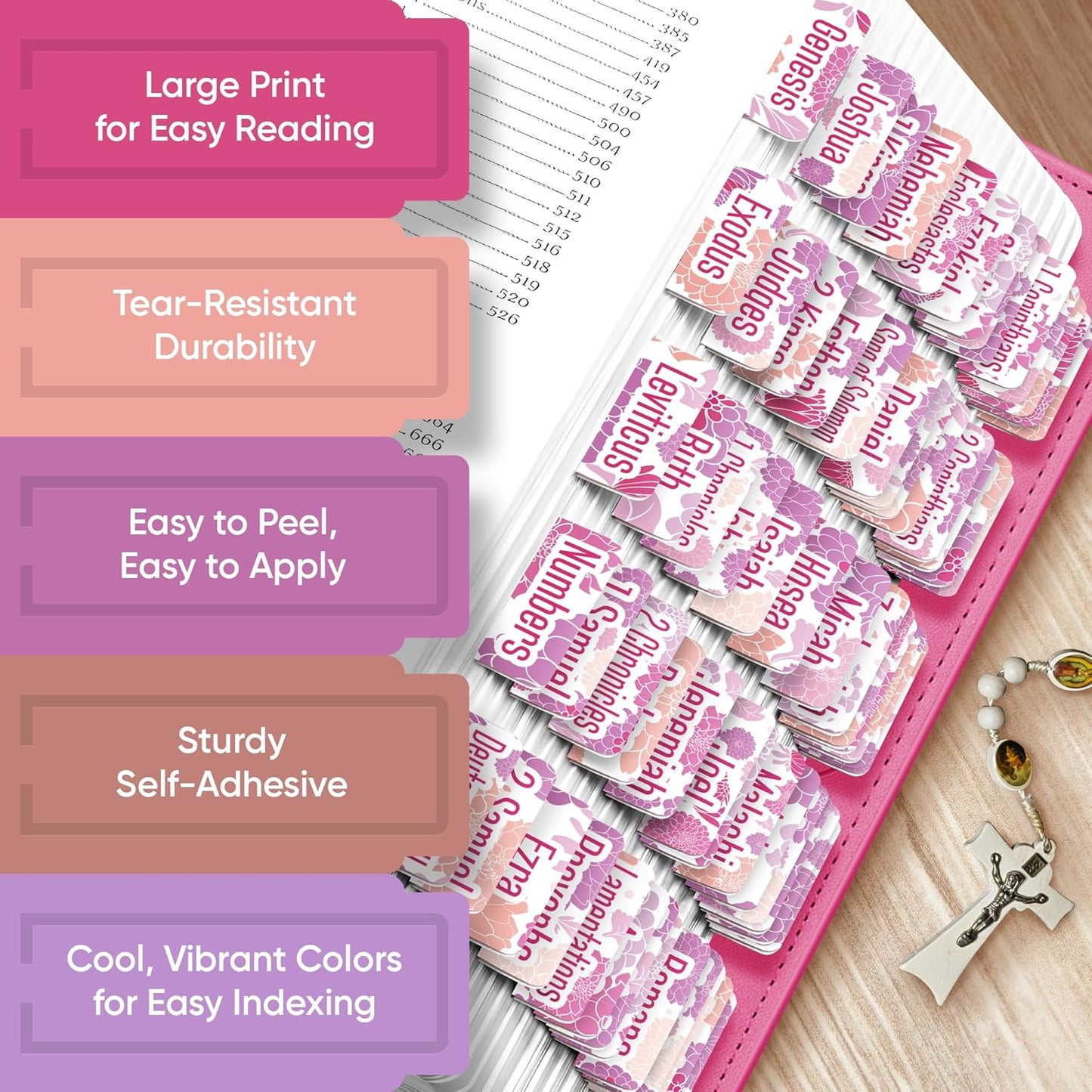 Tab & Verse – Purple & Pink Dahlias Flower Bible Tabs