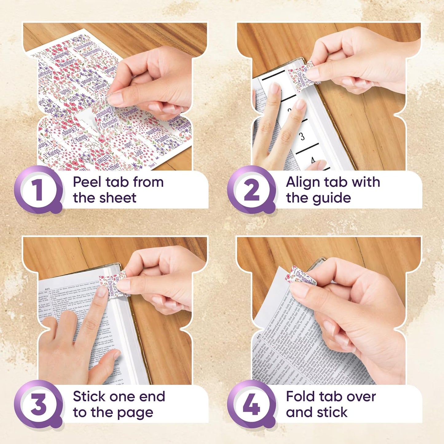 Tab & Verse – Pink & Purple Flowers Bible Tabs
