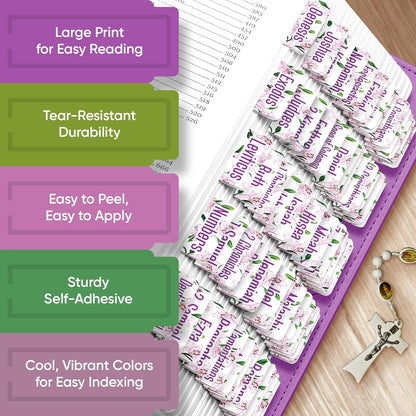 Tab & Verse – Pink Easter Lilies Flower Bible Tabs