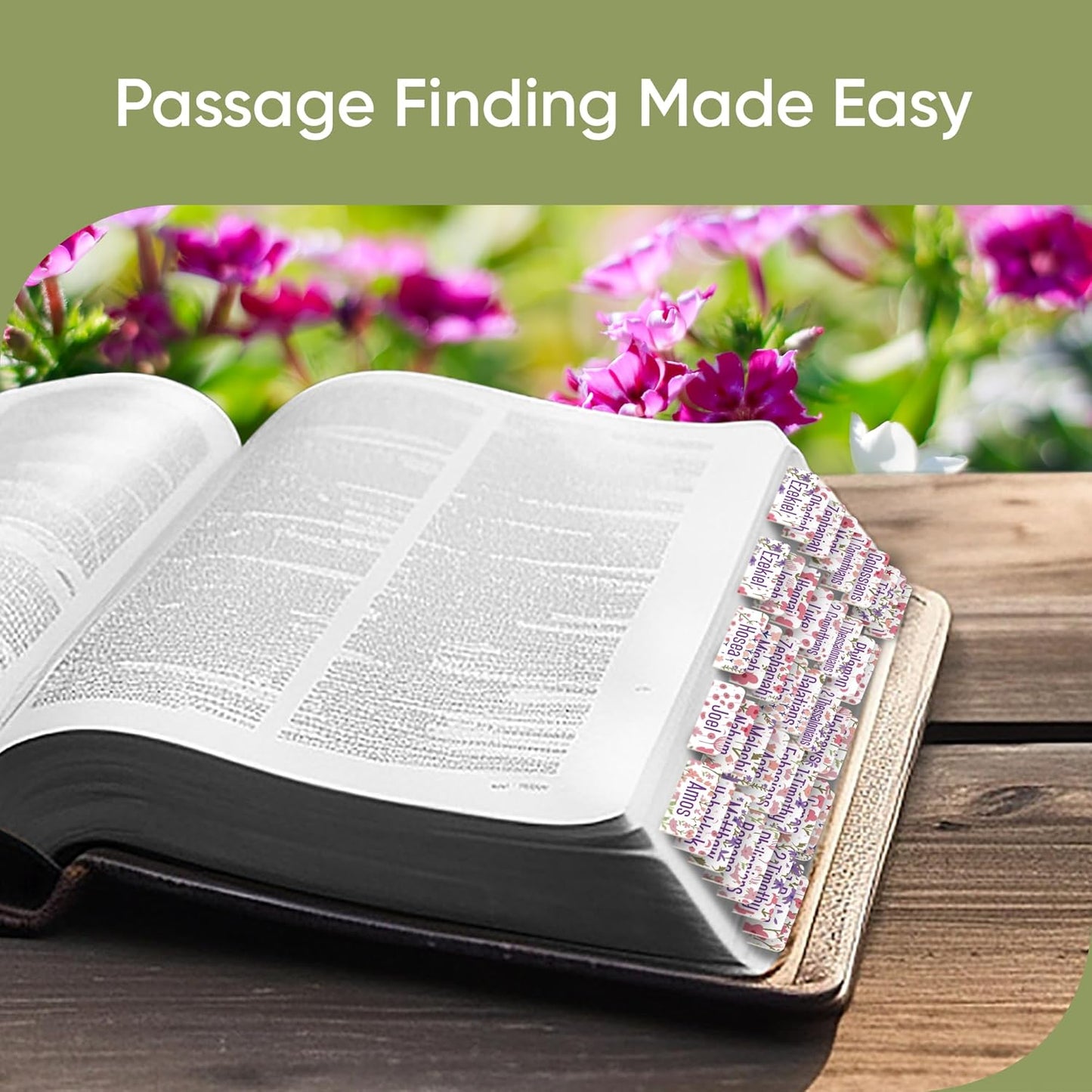 Tab & Verse – Pink & Purple Flowers Bible Tabs