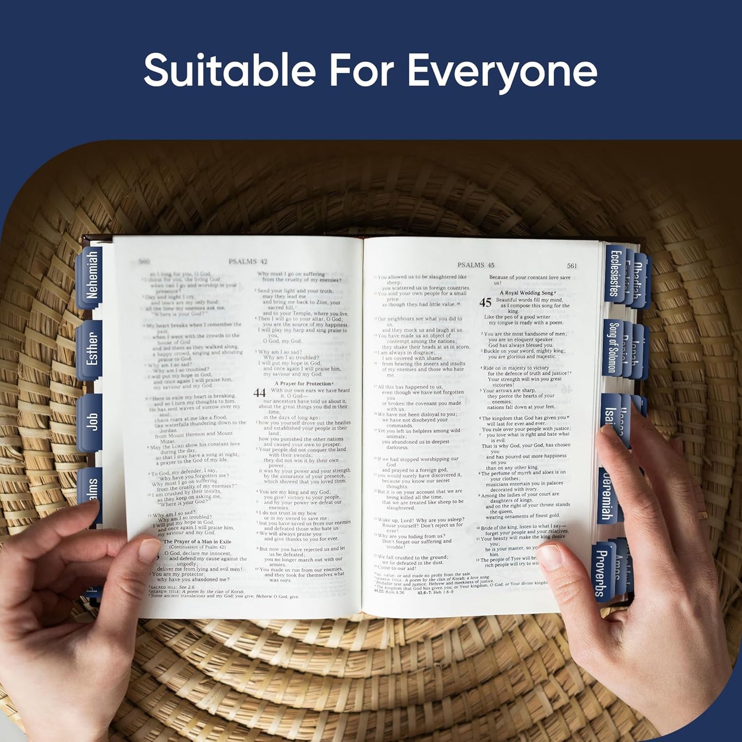 Tab & Verse – Navy Blue Solid Color Bible Tabs