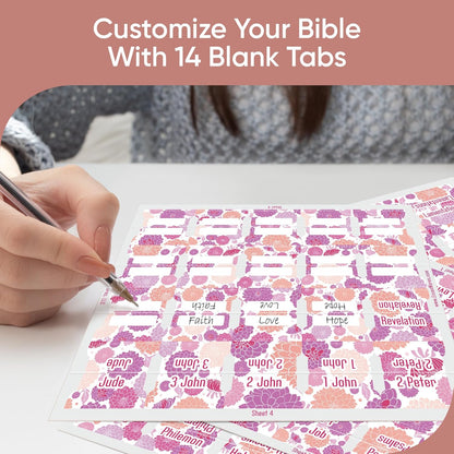 Tab & Verse – Purple & Pink Dahlias Flower Bible Tabs