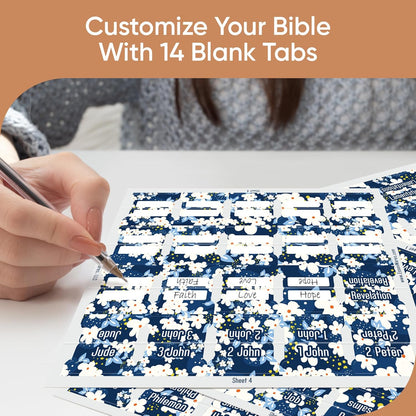 Tab & Verse – Blue & White Flowers Bible Tabs