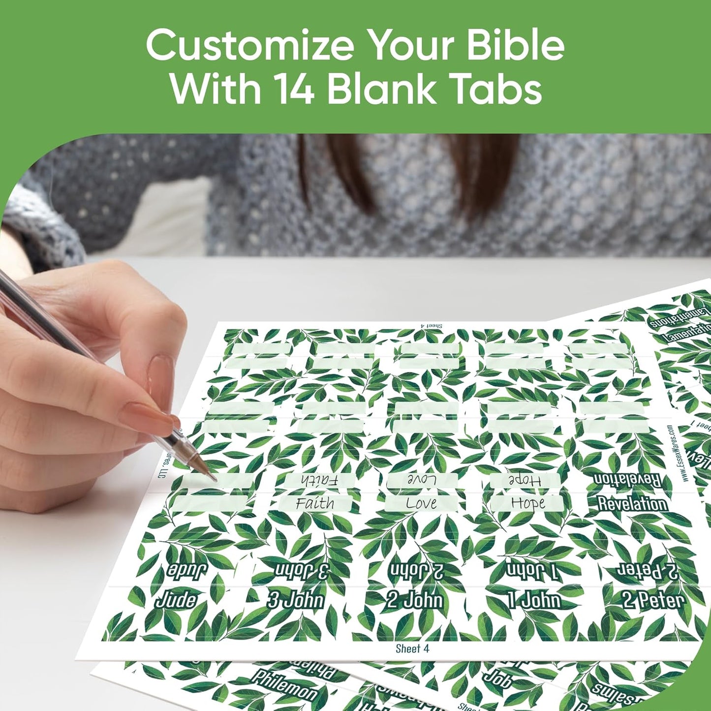 Tab & Verse – Deep Green Leaves Bible Tabs