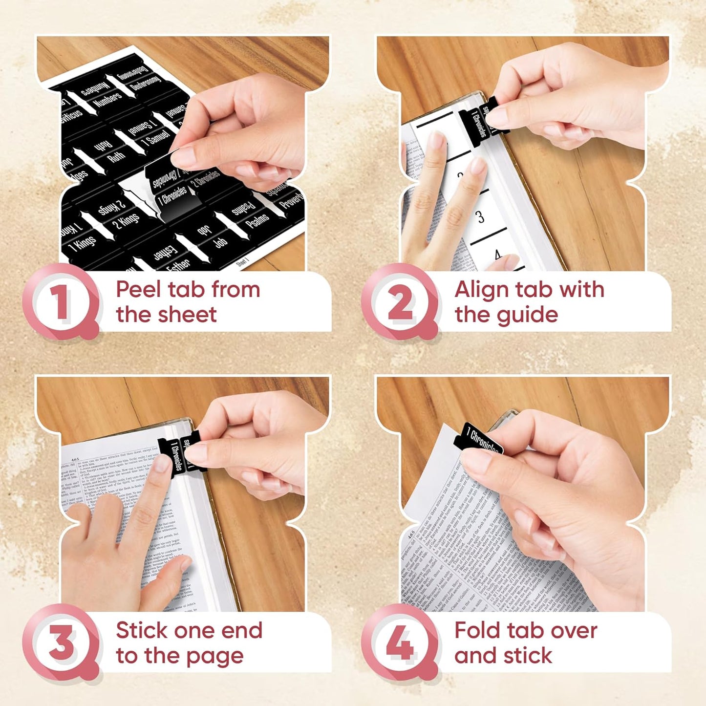 Tab & Verse – Black Solid Color Bible Tabs