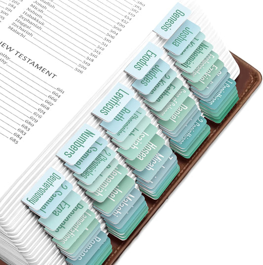 Tab & Verse – Ocean Solid Color Bible Tabs