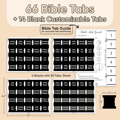 Tab & Verse – Black Solid Color Bible Tabs