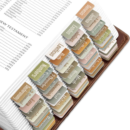 Tab & Verse – Earthy Solid Color Bible Tabs