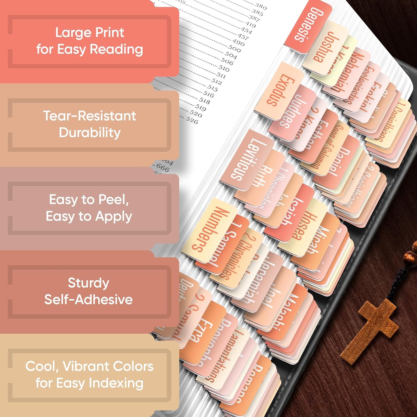 Tab & Verse – Peaches & Cream Solid Color Bible Tabs