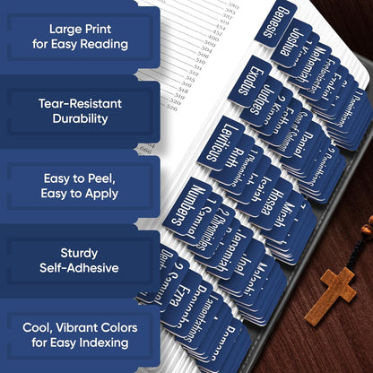 Tab & Verse – Navy Blue Solid Color Bible Tabs