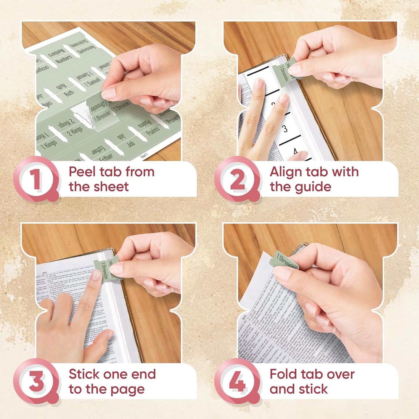 Tab & Verse – Sage Green Solid Color Bible Tabs