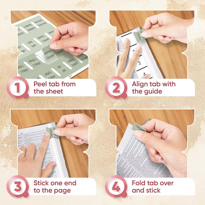 Tab & Verse – Sage Green Solid Color Bible Tabs