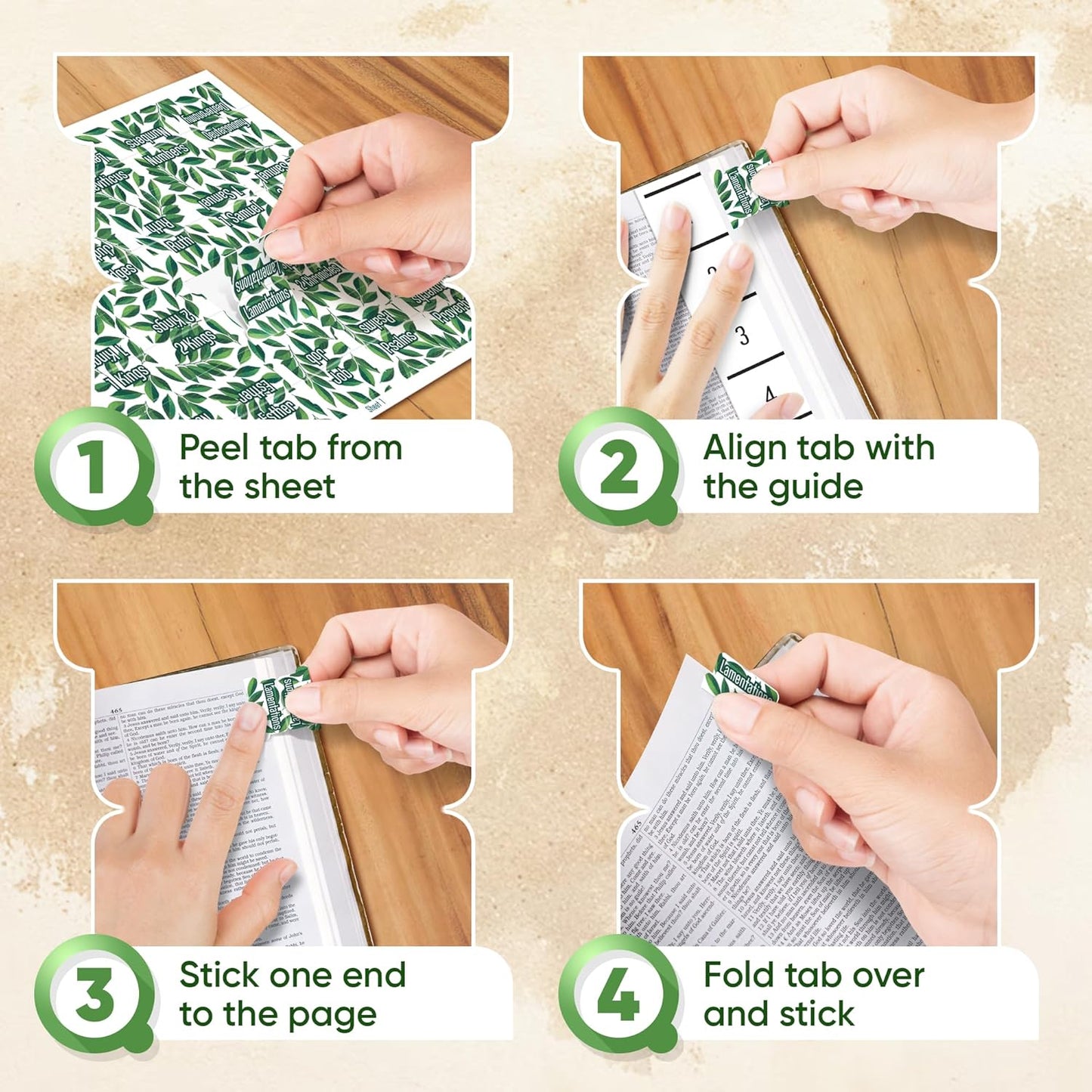Tab & Verse – Deep Green Leaves Bible Tabs