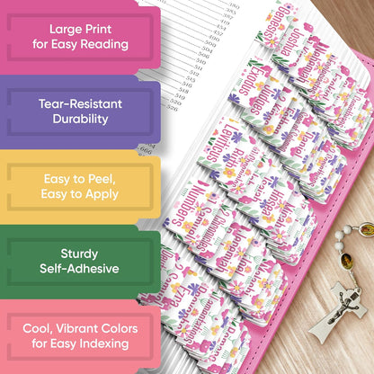 Tab & Verse – Spring Pink Flowers Bible Tabs