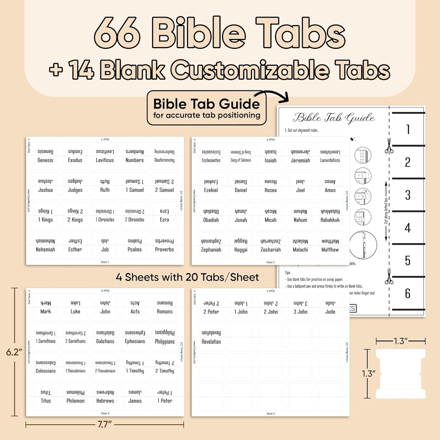 Tab & Verse – White Solid Color Bible Tabs