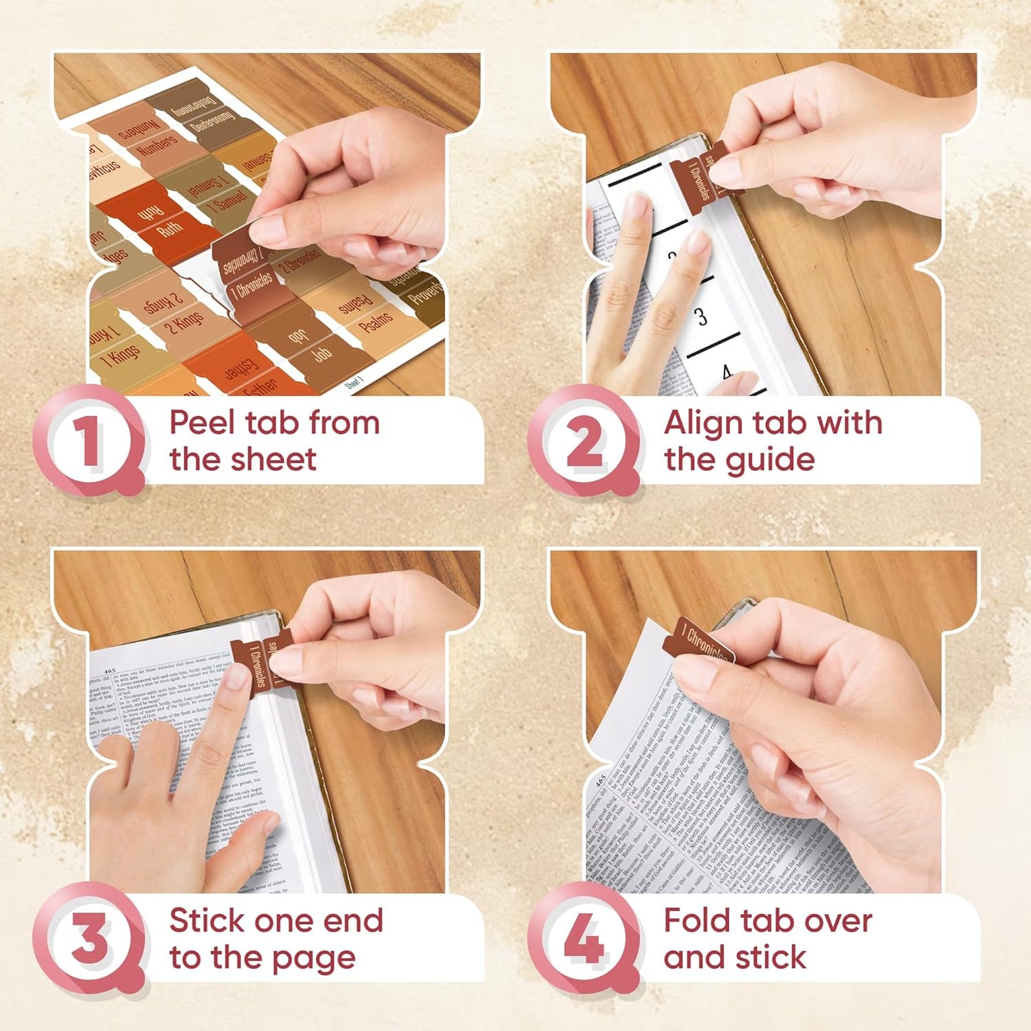 Tab & Verse – Terracotta Solid Color Bible Tabs