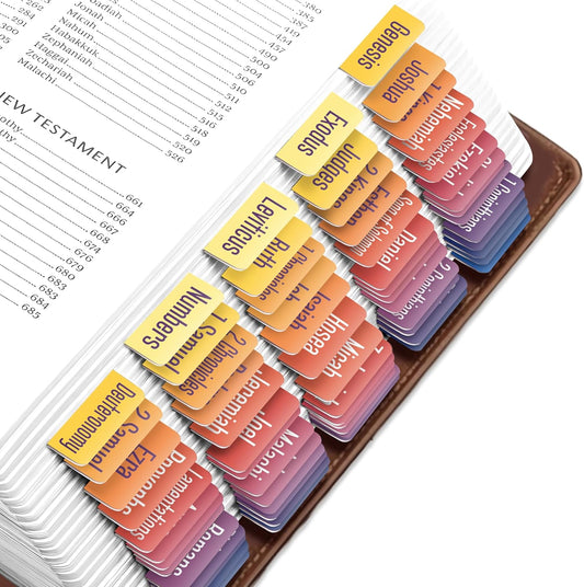 Tab & Verse – Sunset Solid Color Bible Tabs