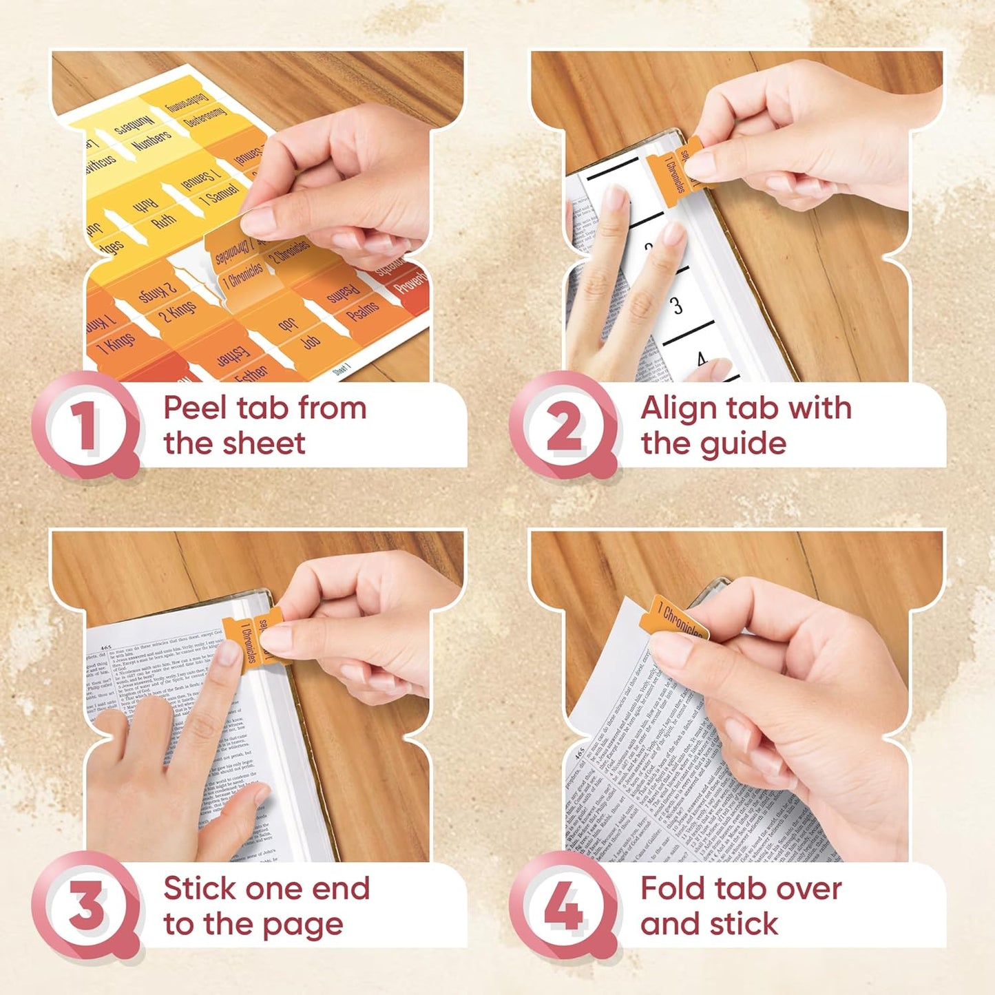 Tab & Verse – Sunset Solid Color Bible Tabs