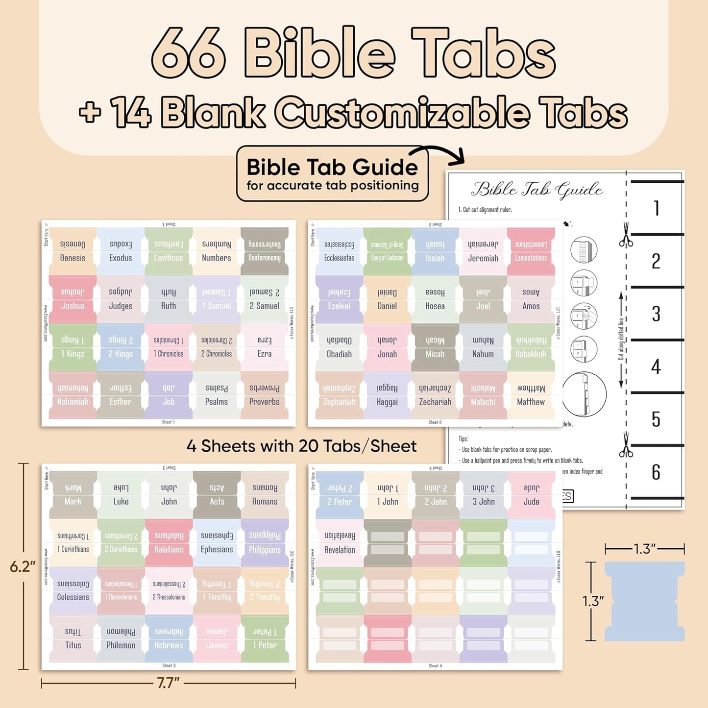 Tab & Verse – Morandi Solid Color Bible Tabs
