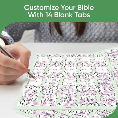Tab & Verse – Pink Easter Lilies Flower Bible Tabs