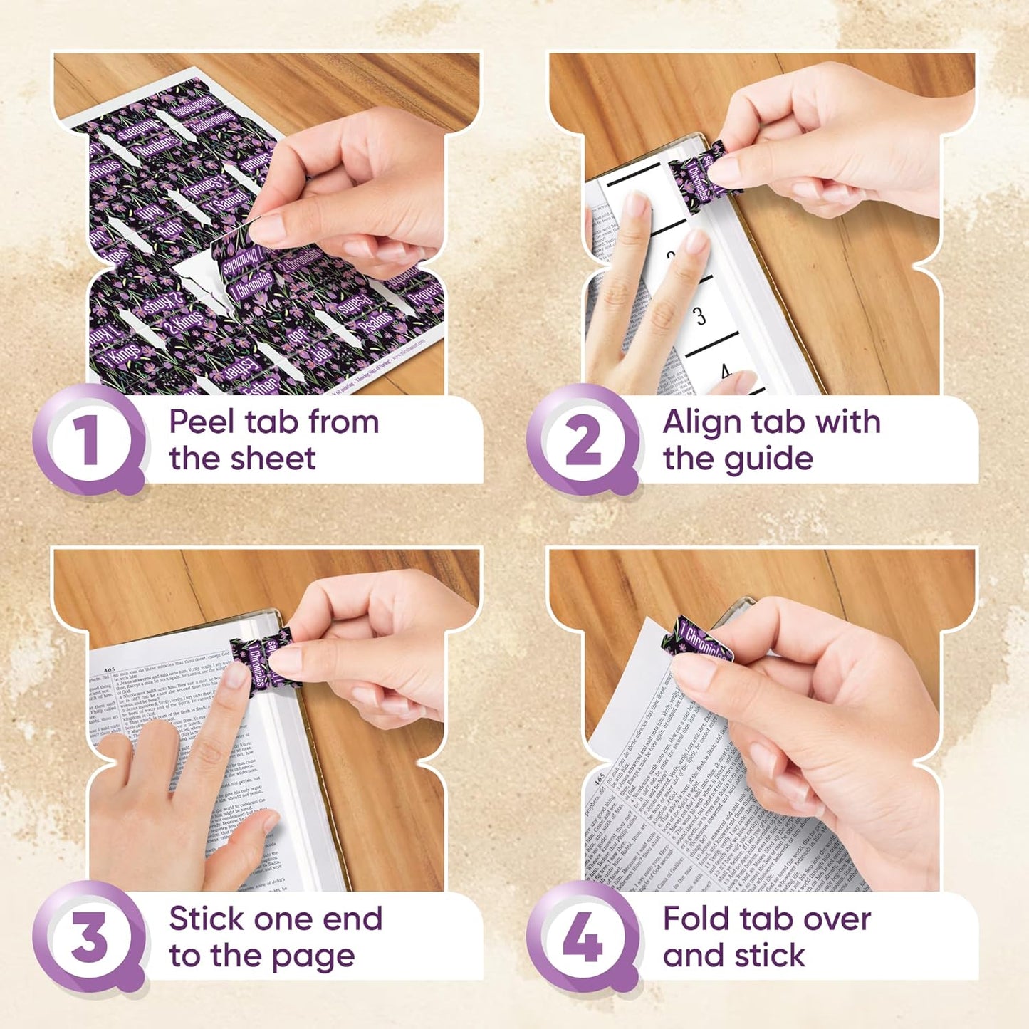 Tab & Verse – Purple Crocuses Flower Bible Tabs