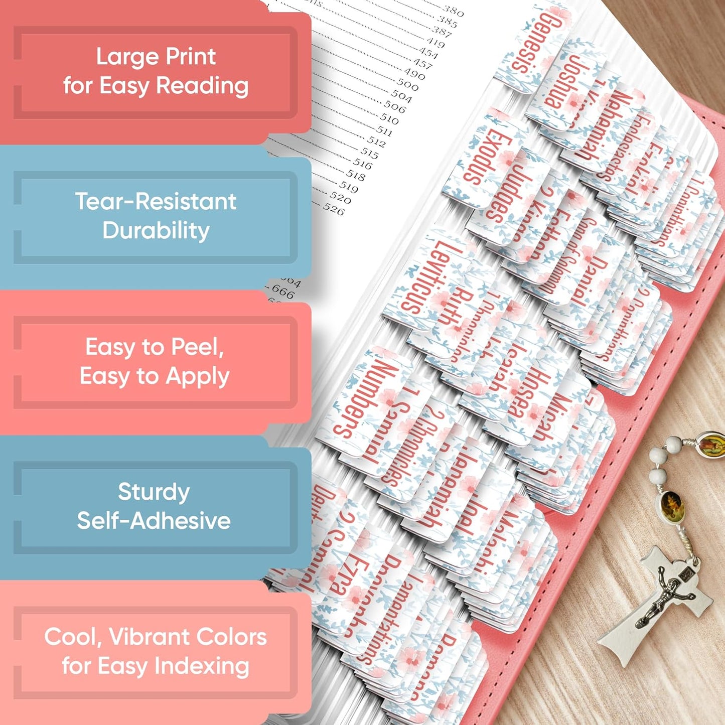 Tab & Verse – Rosy Pink Flowers Bible Tabs